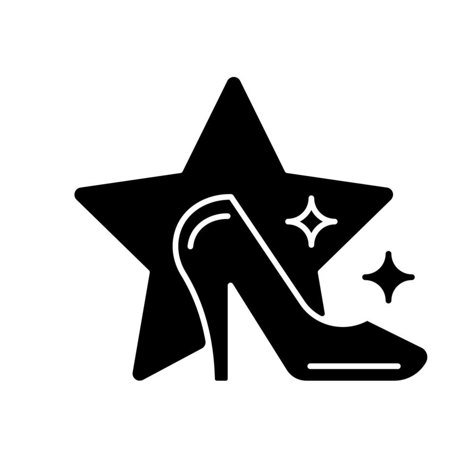 fashion show black glyph icon vector